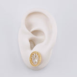 Topos Circulo Corona 2.95g / in / 14mm Dos Oros Amarillo Blanco 18K