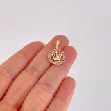 Dije Circulo Corona 1.45g / 3/4 in Oro Amarillo 18K
