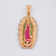 Dije Virgen de Guadalupe 17.5g / 2 1/2 in Dos Oros Blanco Rosa 18K