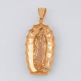 Dije Virgen de Guadalupe 17.5g / 2 1/2 in Dos Oros Blanco Rosa 18K