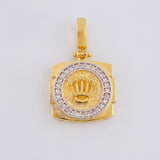 Pendant Crown 2.8g / 1 in Two-Tone Yellow White Gold 18K