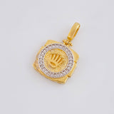 Pendant Crown 2.8g / 1 in Two-Tone Yellow White Gold 18K