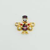 Herraje Pato Bolsa Dinero 1.45gr / 3/4 in / Dos Oros Amarillo Blanco 18K ©