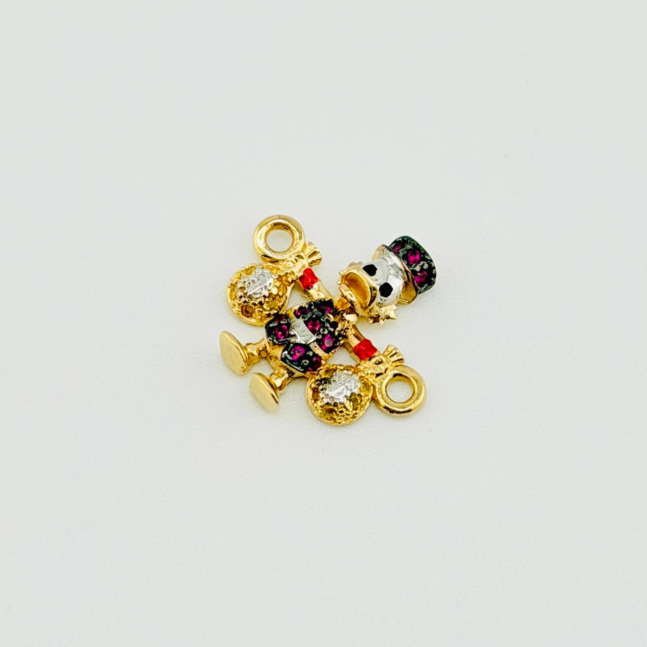 Herraje Pato Bolsa Dinero 1.45gr / 3/4 in / Dos Oros Amarillo Blanco 18K ©