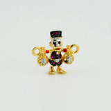 Herraje Pato Bolsa Dinero 1.45gr / 3/4 in / Dos Oros Amarillo Blanco 18K ©