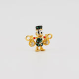 Herraje Pato Bolsa Dinero 1.5gr / 3/4 in / Dos Oros Amarillo Blanco 18K ©