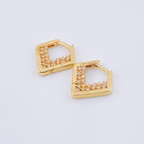 Candongas Diamante 3.15gr / 1/2 in / Oro Amarillo 18K ©