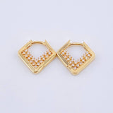 Candongas Diamante 3.15gr / 1/2 in / Oro Amarillo 18K ©