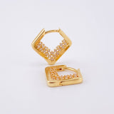 Candongas Diamante 3.15gr / 1/2 in / Oro Amarillo 18K ©