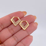 Candongas Diamante 3.15gr / 1/2 in / Oro Amarillo 18K ©