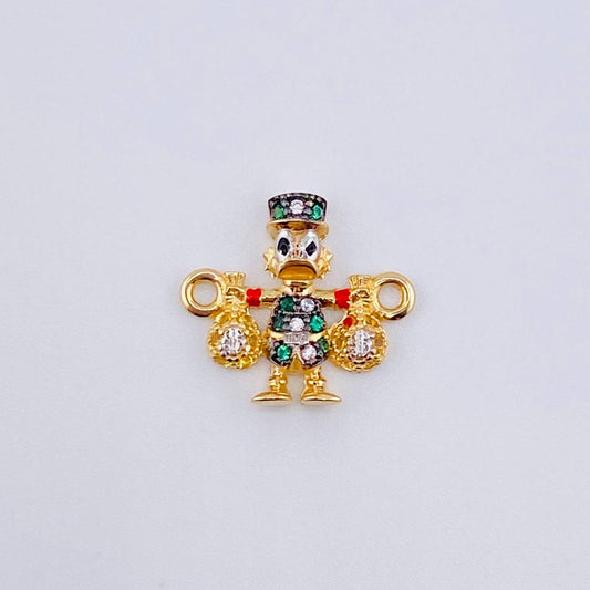 Herraje Pato Bolsa Dinero 1.5gr / 3/4 in / Dos Oros Amarillo Blanco 18K ©