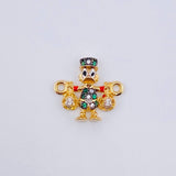 Herraje Pato Bolsa Dinero 1.45gr / 3/4 in / Dos Oros Amarillo Blanco 18K ©