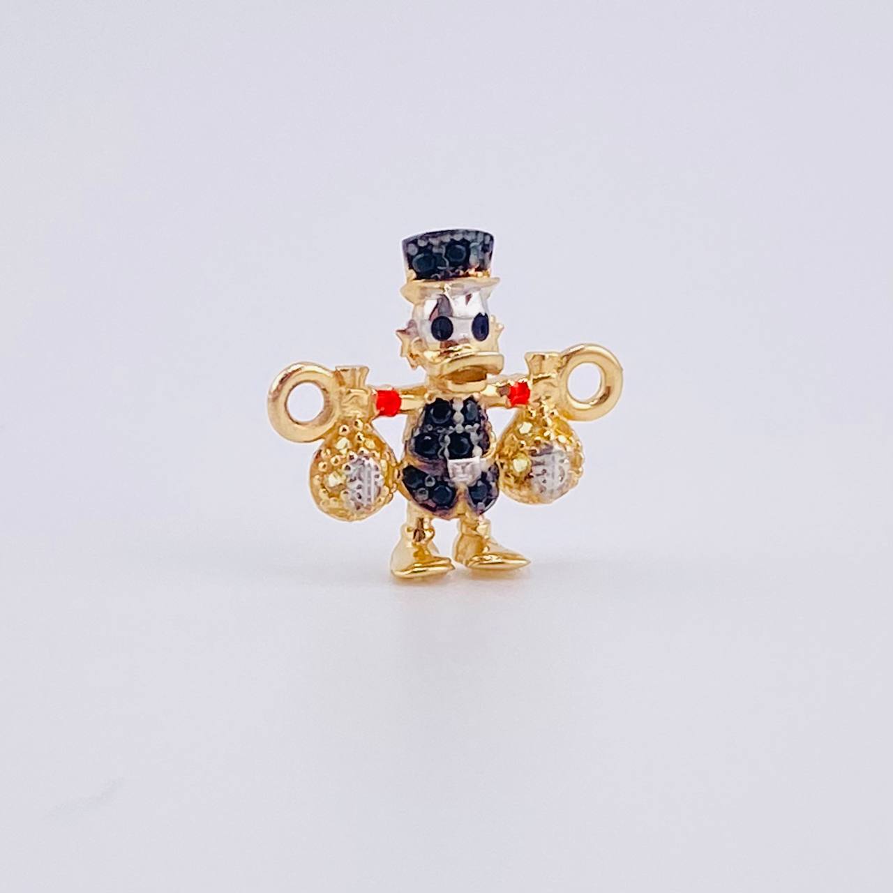 Herraje Pato Bolsa Dinero 1.45gr / 3/4 in / Dos Oros Amarillo Blanco 18K ©