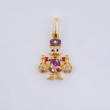 Dije Pato Bolsa Dinero 1.6gr / 3/4 in / Dos Oros Amarillo Blanco 18K ©