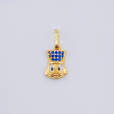 Duck Face Pendant 1.1gr / 3/4 in / Yellow Gold 18K