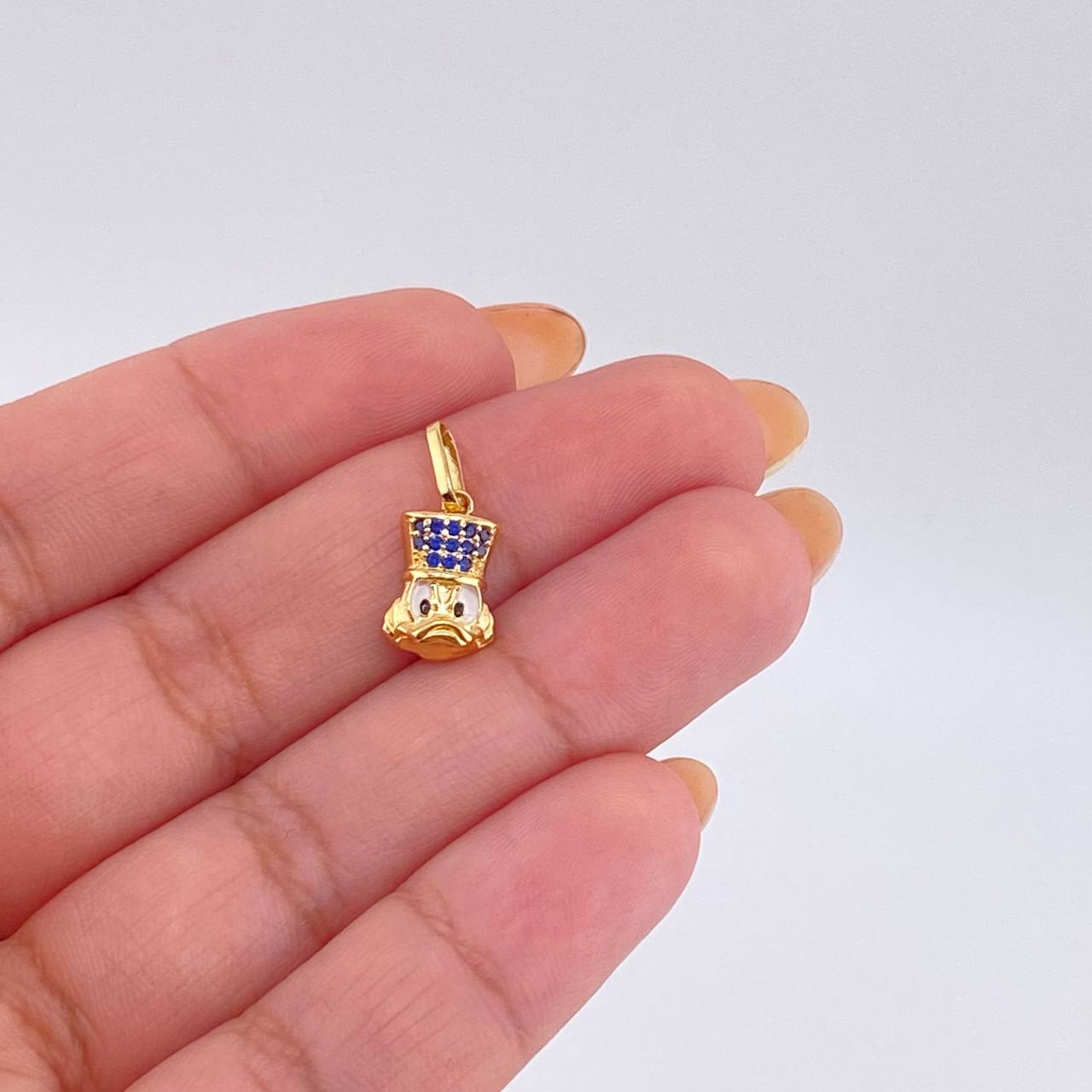 Dije Cara Pato 1.2gr / 3/4 in / Oro Amarillo 18K