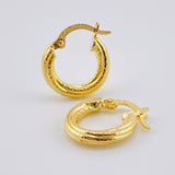 Candongas Carly 0.9 g / 1/2 in Oro Amarillo 18K