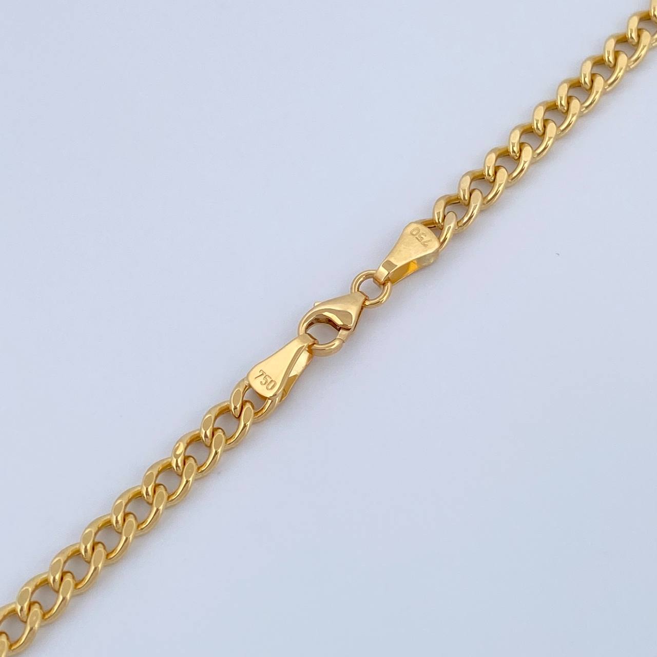 Cadena Cubana 11.4gr / 60cm / 3.6mm Oro Amarillo +0 18K $