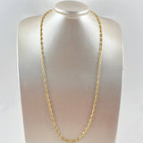 Rustic Chain Adige 9.35gr / 65cm / 3mm Polished 18K Yellow Gold