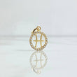 Pendant Pisces Sign 0.95gr / 2cm / White Zircons 18K Yellow Gold