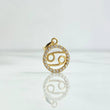 Pendant Cancer Sign 1.05gr / 2cm / White Zirconia 18K Yellow Gold