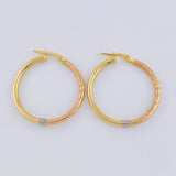 Candongas Franny 2.85 g / 1 1/4 in Tres Oros 18K