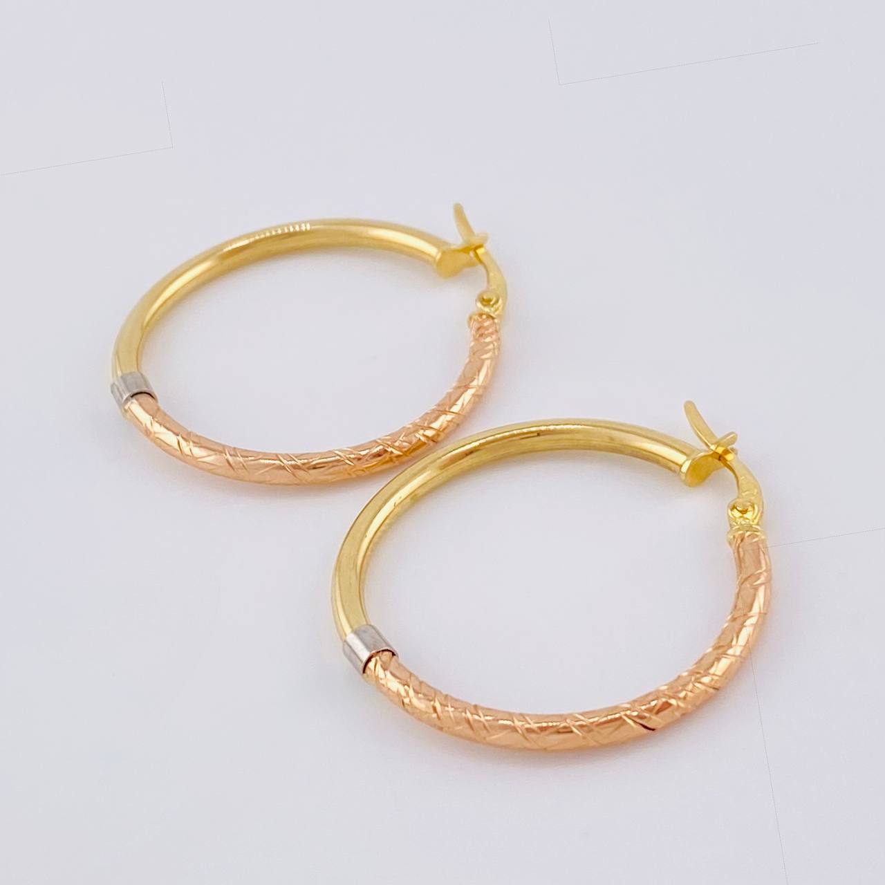 Candongas Franny 2.85 g / 1 1/4 in Tres Oros 18K