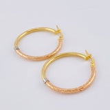 Candongas Franny 2.85 g / 1 1/4 in Tres Oros 18K
