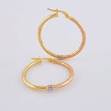 Candongas Franny 2.85 g / 1 1/4 in Tres Oros 18K