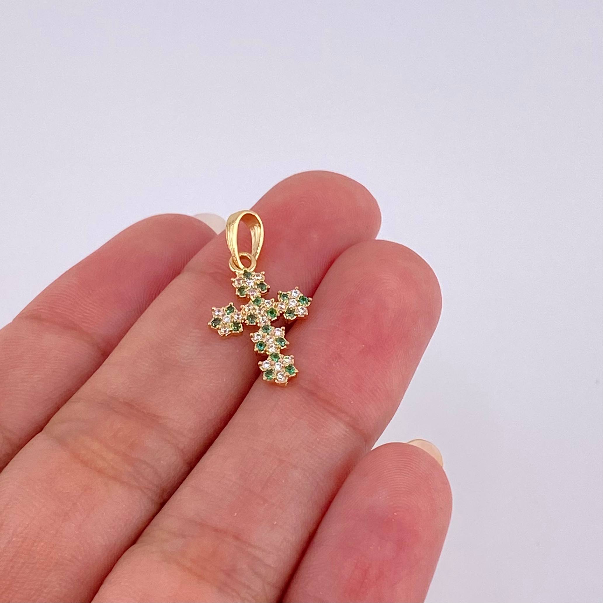 Dije Cruz Florenciana 1 g / 1 in Oro Amarillo 18K