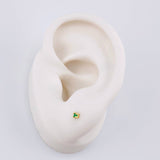 Topos Cuatro Garras Esmeraldas 4Pts 0.6 g / in / 2.2 mm Oro Amarillo 18K