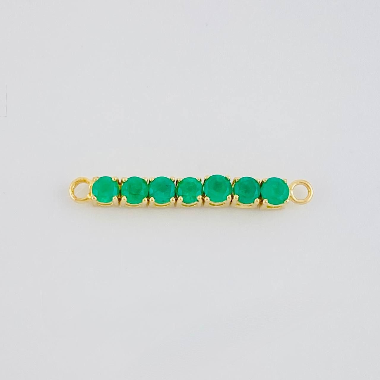 Charm Septem Emeralds 84Pts 1.45 g / 1 1/2 in Yellow Gold 18K