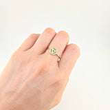 May Flower Ring Emeralds 1Pts 1.45 g / T7 1/2 Yellow Gold 18K