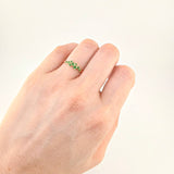 Anillo Verde Encanto Esmeraldas 24Pts 1.3 g / T6 1/2 Oro Amarillo 18K