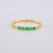 Ring Line Emeralds 10Pts 1.85 g / T8 Yellow Gold 18K