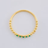 Ring Line Emeralds 10Pts 1.85 g / T8 Yellow Gold 18K