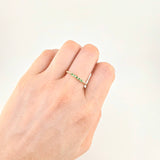 Ring Line Emeralds 10Pts 1.85 g / T8 Yellow Gold 18K