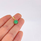 Dije Flor Esmeralda 59Pts 1.3 g / 1 in Oro Amarillo 18K