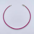 Bracelet 2.45gr / 7.5in / Fuchsia Zirconia White Gold 18K +4$ &