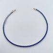 Pulso Tennis 2.3gr / 19cm / 0.3mm Circones Azules Oro Blanco +4 18K &