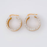 Candongas Bv 9g / 1 in Dos Oros Amarillo Blanco 18K