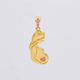Pendant Pregnant Woman 1.7g / 1 in 18K Yellow Gold