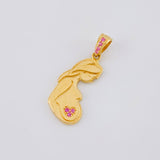 Pendant Pregnant Woman 1.7g / 1 in 18K Yellow Gold