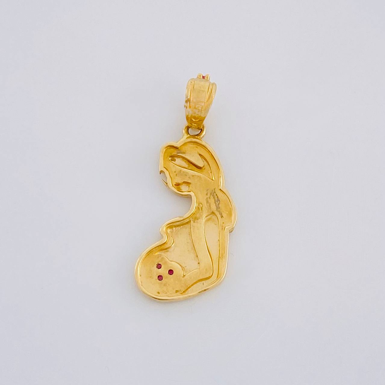 Pendant Pregnant Woman 1.7g / 1 in 18K Yellow Gold