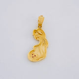 Pendant Pregnant Woman 1.7g / 1 in 18K Yellow Gold