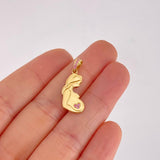 Pendant Pregnant Woman 1.7g / 1 in 18K Yellow Gold
