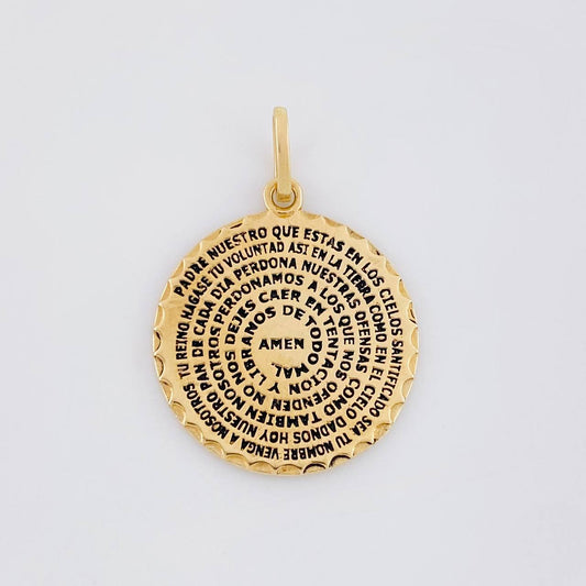 Dije Padre Nuestro Engranaje 3.15g / 1 in Oro Amarillo 18K