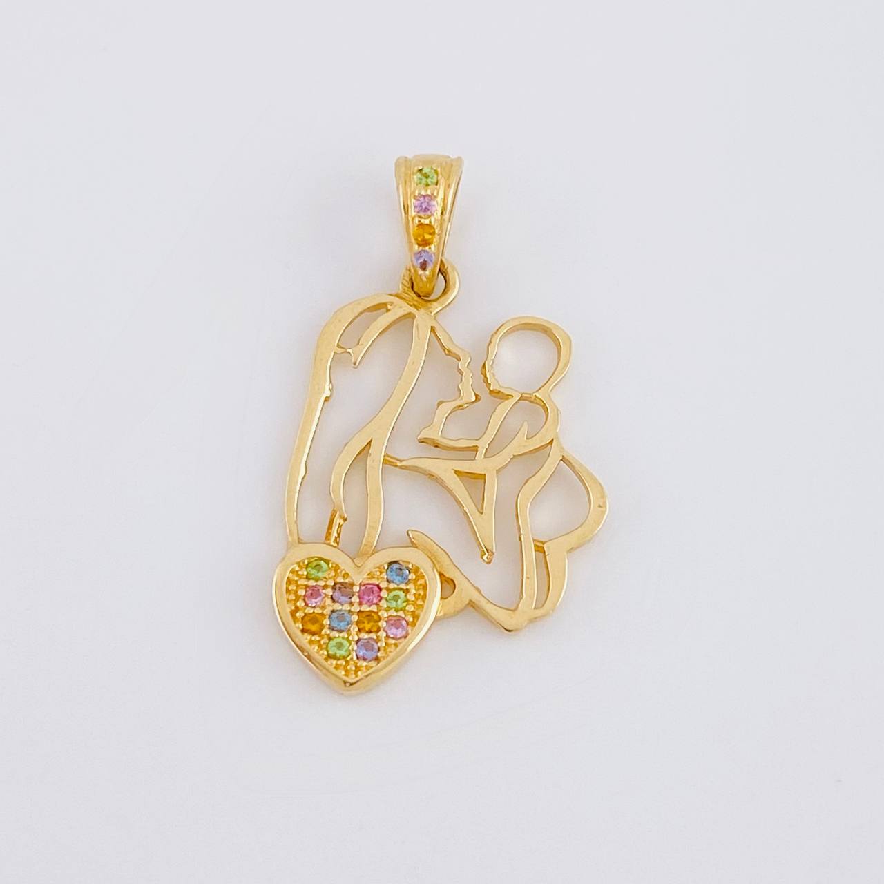 Pendant Mother and Child 1.65g / 1 in 18K Yellow Gold