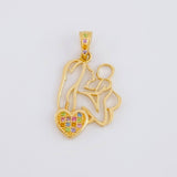 Pendant Mother and Child 1.65g / 1 in 18K Yellow Gold