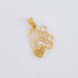 Pendant Mother and Child 1.65g / 1 in 18K Yellow Gold